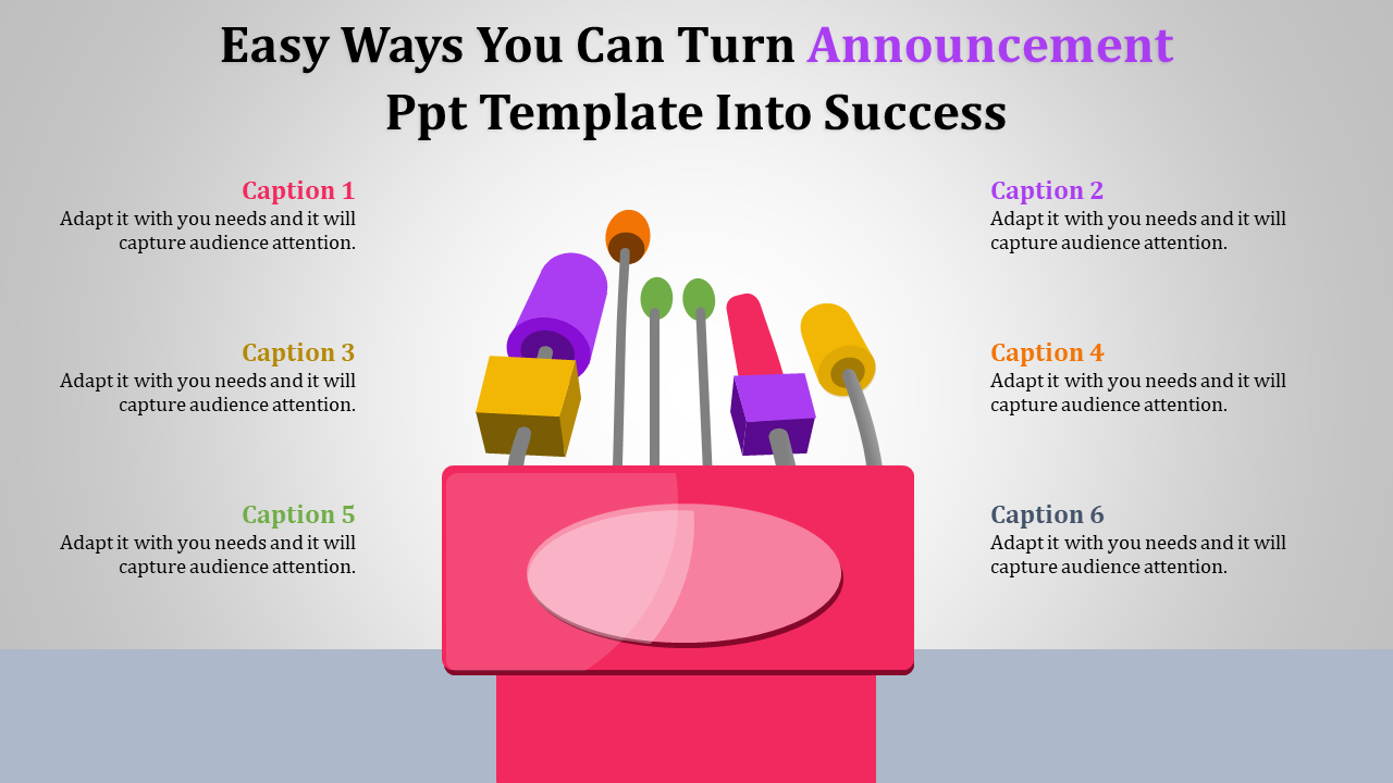 Announcement PPT Presentation Template and Google Slides